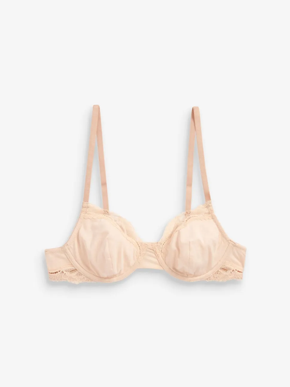 Black/ White/Pastel Rose Nude Non Pad Balcony Cotton Blend Ultimate Comfort Bras 3 Pack