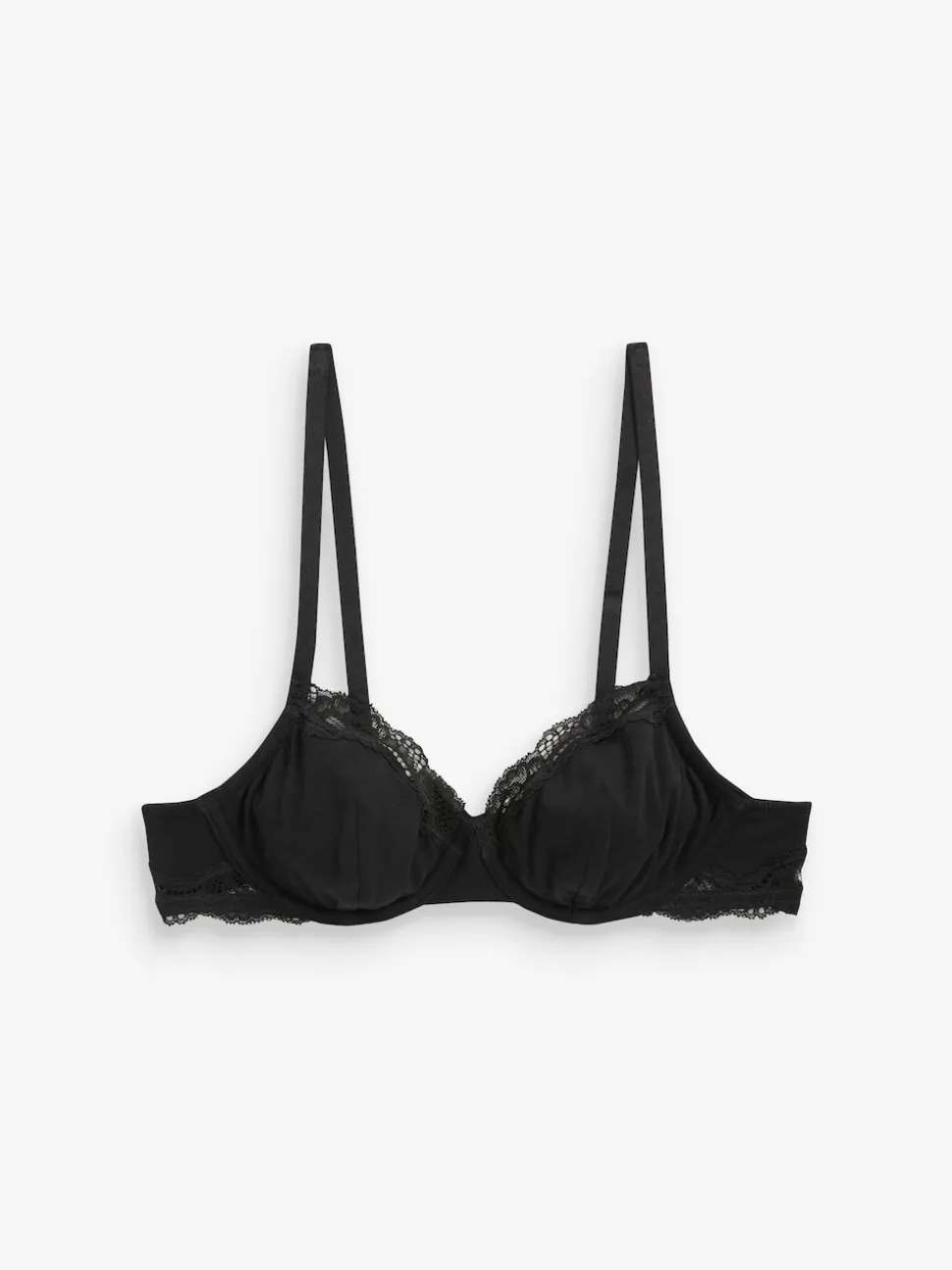 Black/ White/Pastel Rose Nude Non Pad Balcony Cotton Blend Ultimate Comfort Bras 3 Pack