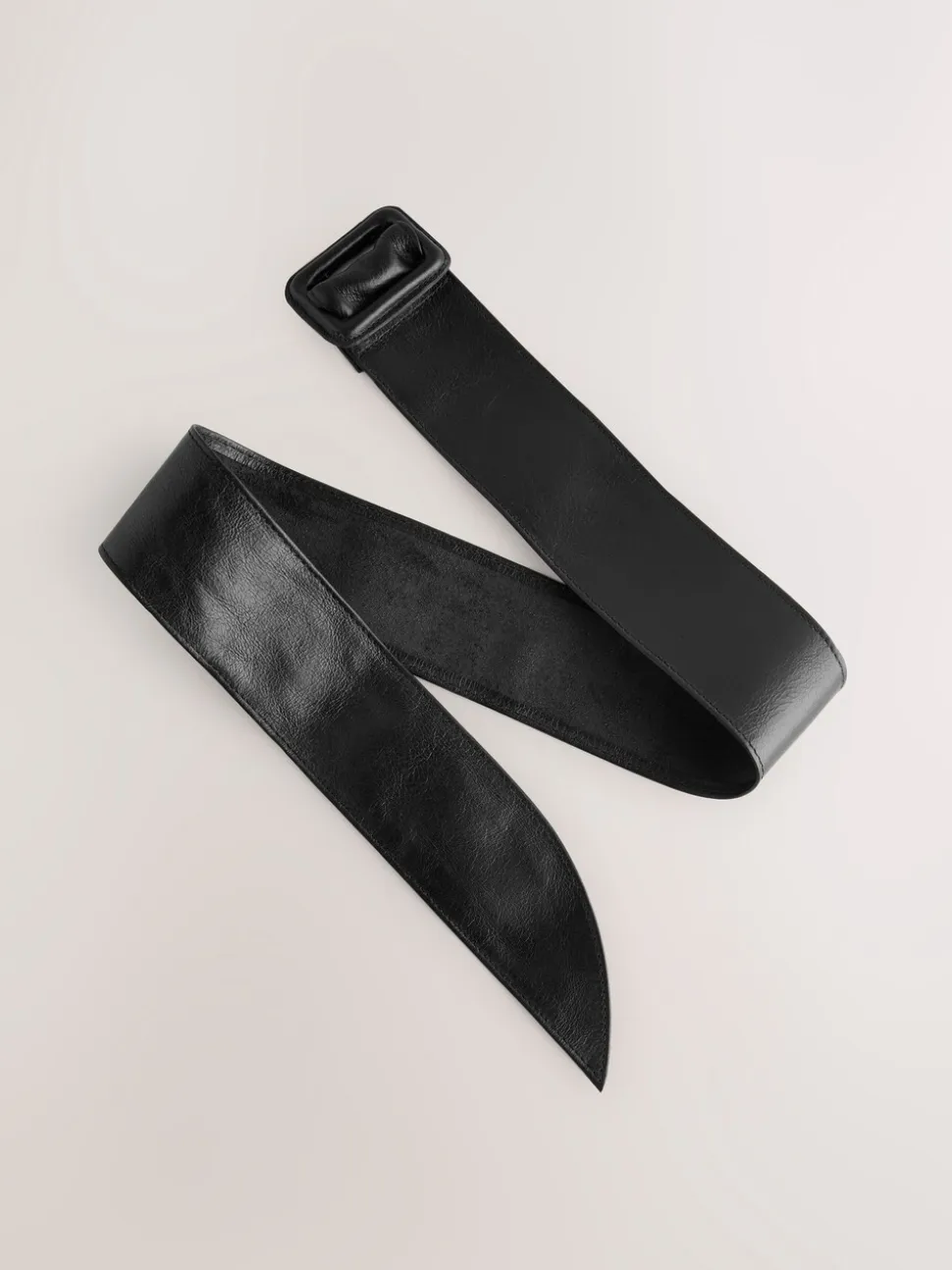 Black Wide Leather Belt