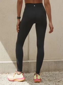 Black with Pocket Active Sports Dry Tech Sculpting Leggings