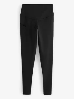 Black with Pocket Active Sports Dry Tech Sculpting Leggings