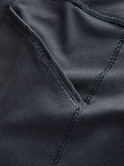 Black With Pockets Sports Dry Tech Tummy Control Shorts