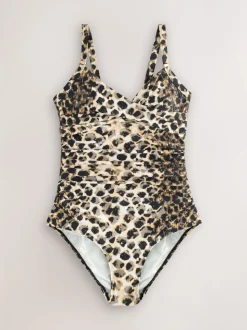 Black/Animal Tummy Control Swimsuits 2 Pack