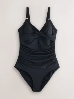 Black/Animal Tummy Control Swimsuits 2 Pack