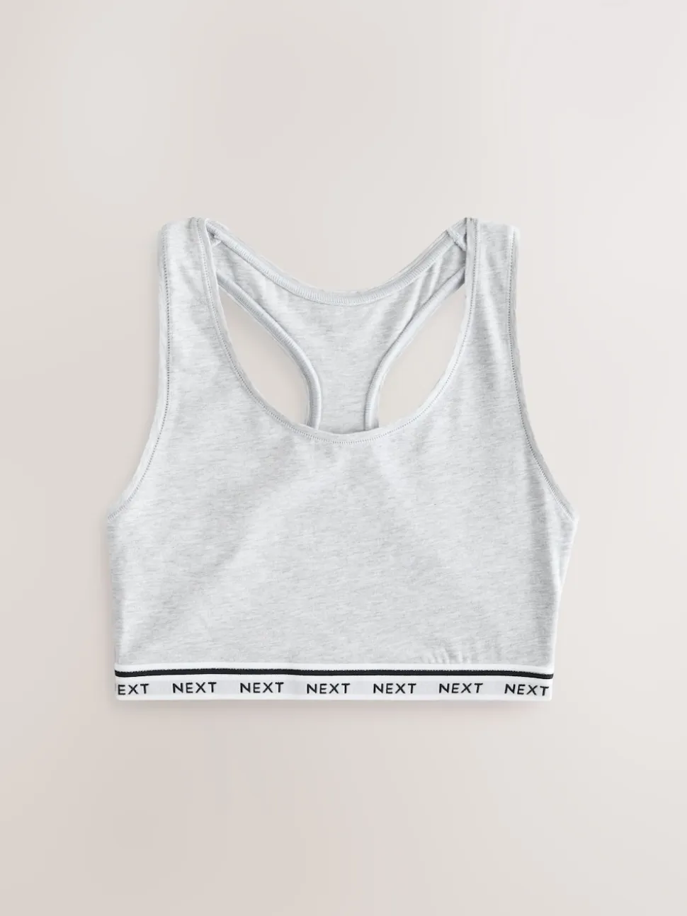 Black/Black/Grey/White Ultimate Comfort Cotton Logo Crop Bras 4 Pack