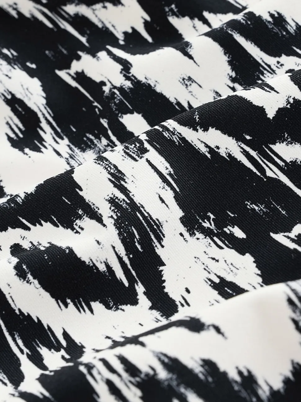 Black/Cream Ikat Essential High Neck Shaping Swimsuit