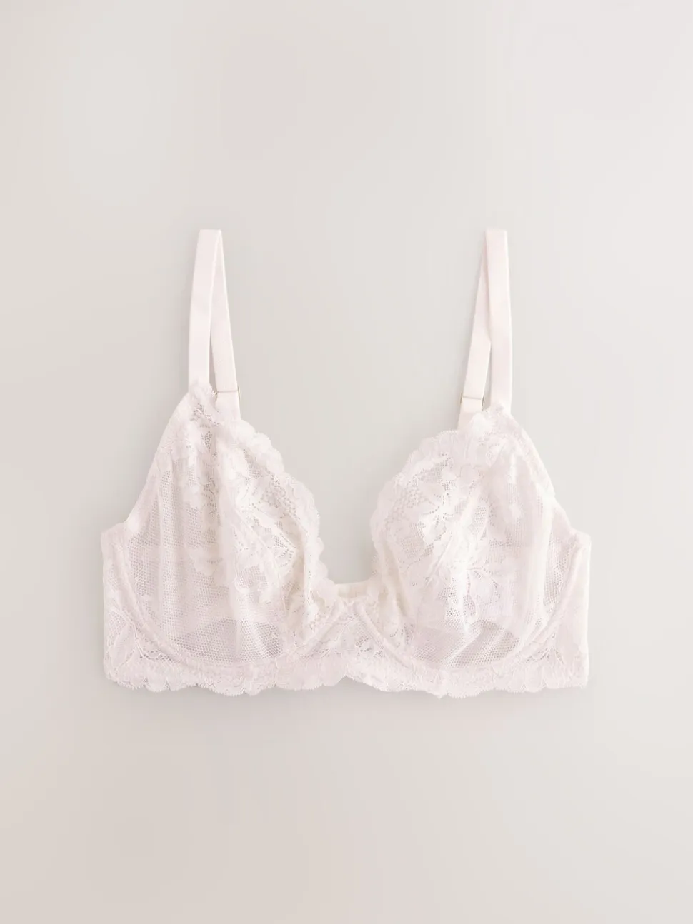 Black/Cream Non Pad Plunge DD+ Lace Bras 2 Pack