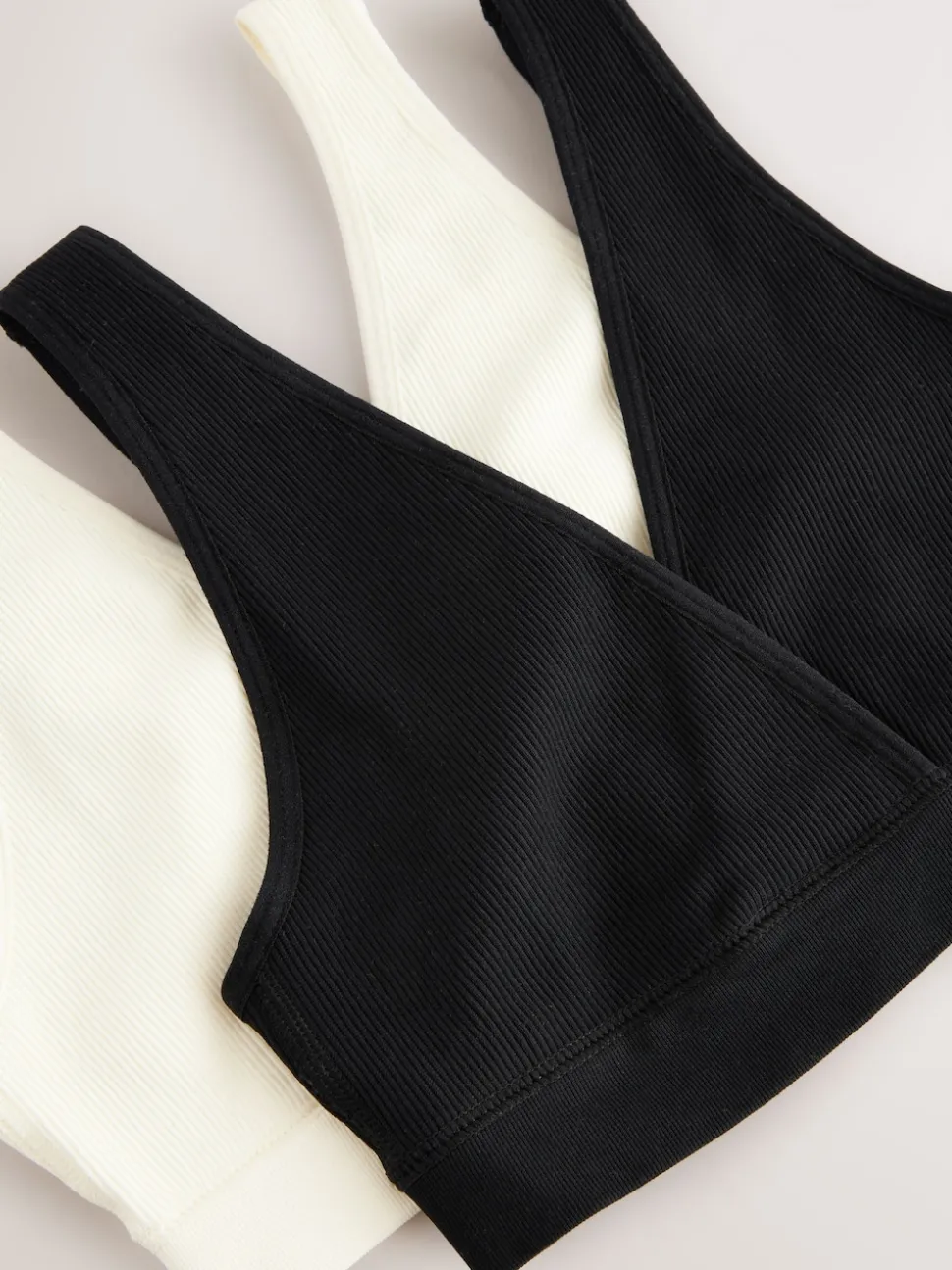Black/Cream Seamless Non Wire Nursing Ultimate Comfort Bras 2 Pack