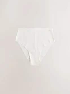 Black/Cream/Pink High Waist High Leg Cotton Blend No VPL Knickers 7 Pack
