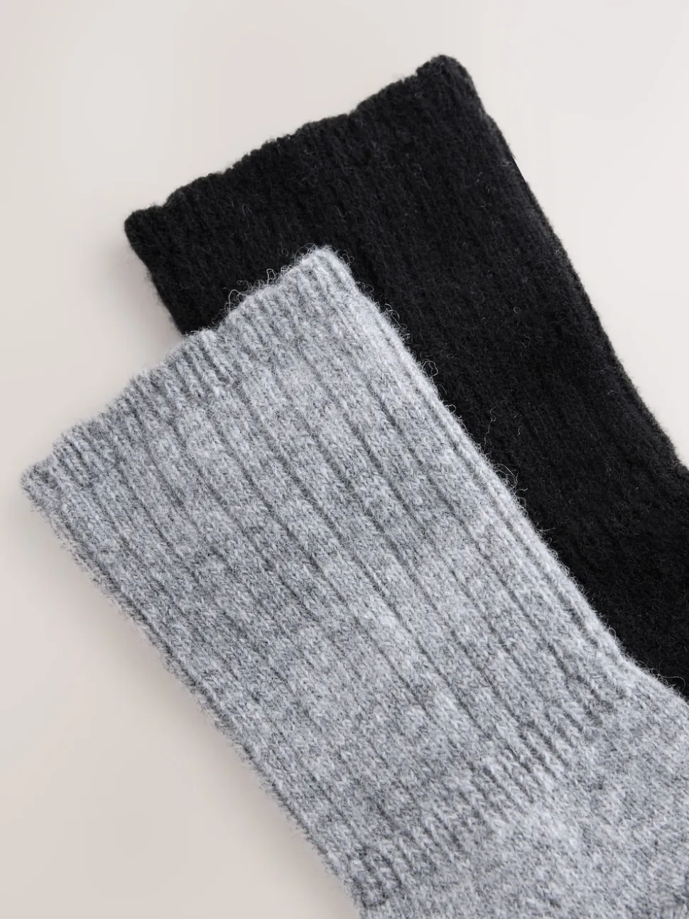Black/Grey Containing Merino Wool Ankle Socks 2 Pack