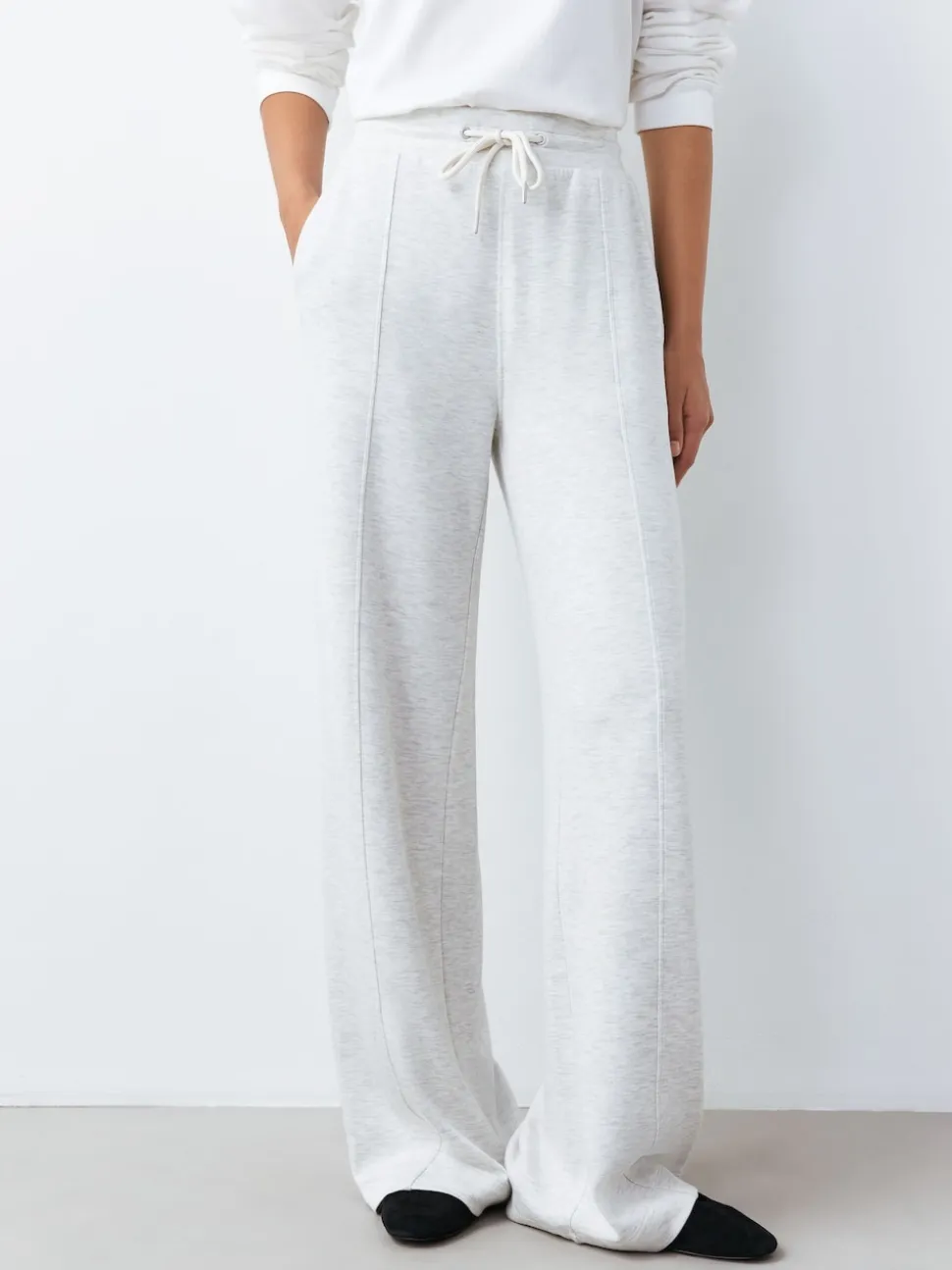 Black/Grey Jersey Wide Leg Joggers 2 Pack