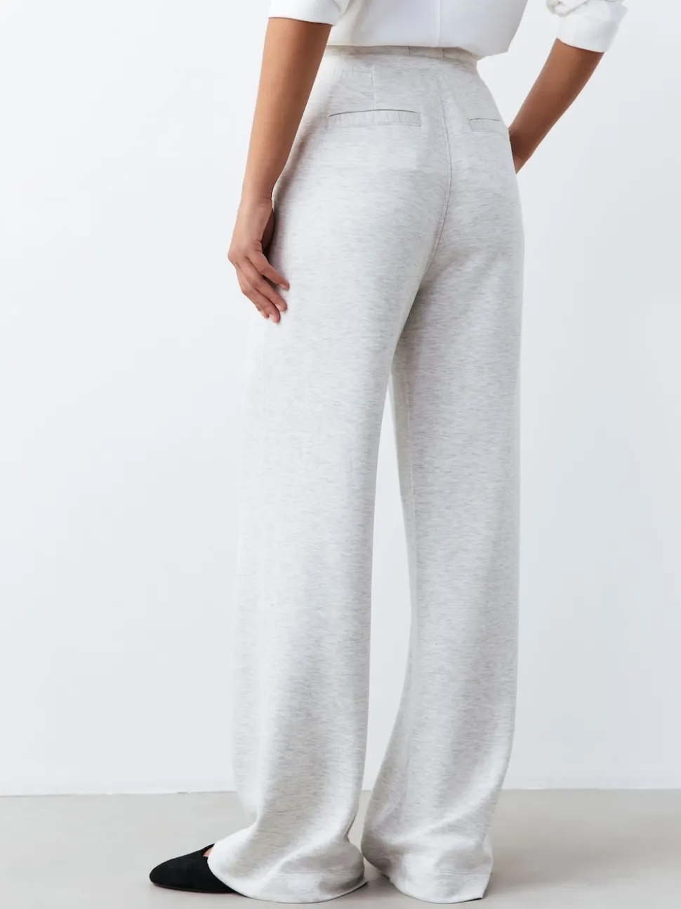 Black/Grey Jersey Wide Leg Joggers 2 Pack