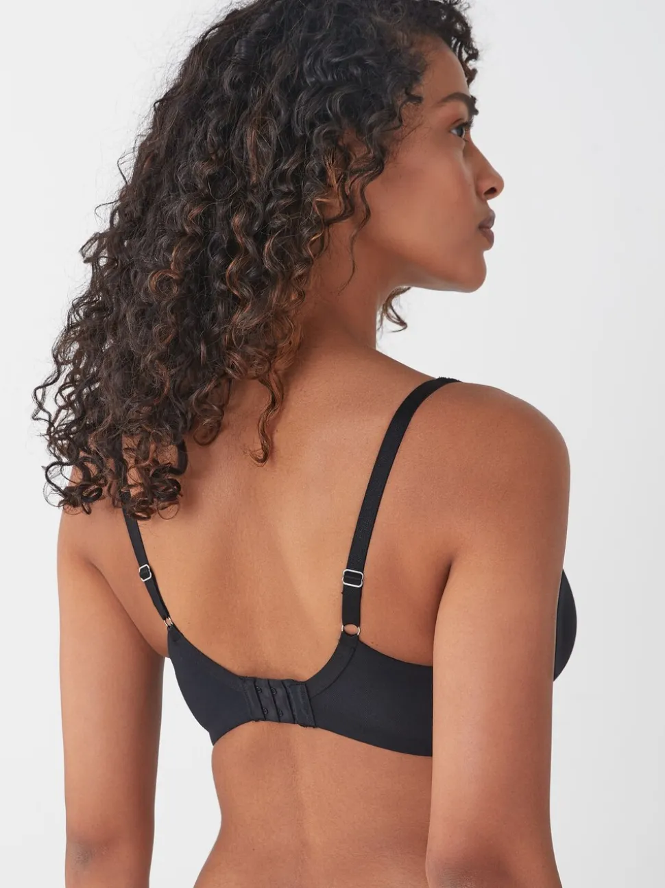 Black/Grey Marl/White Non Pad Full Cup DD+ Cotton Blend Ultimate Comfort Bras 3 Pack