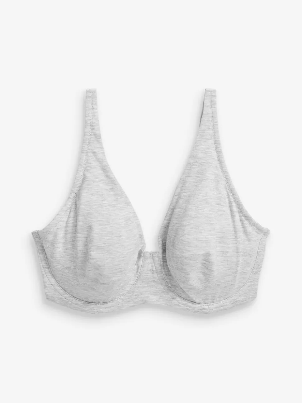 Black/Grey Marl/White Non Pad Full Cup DD+ Cotton Blend Ultimate Comfort Bras 3 Pack