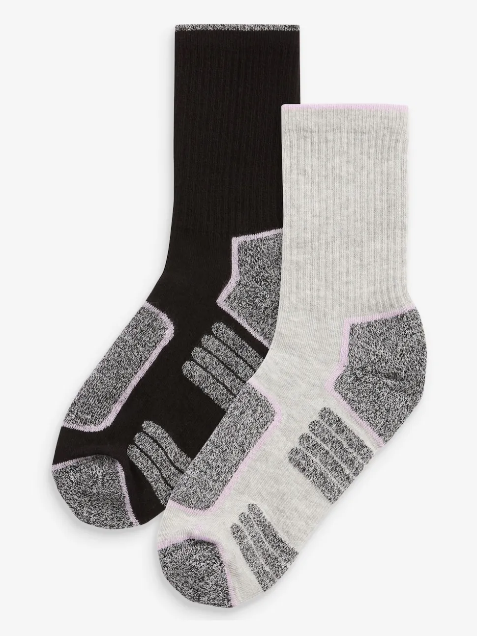 Black/Grey Next Active Sports Walking Ankle Socks 2 Pack