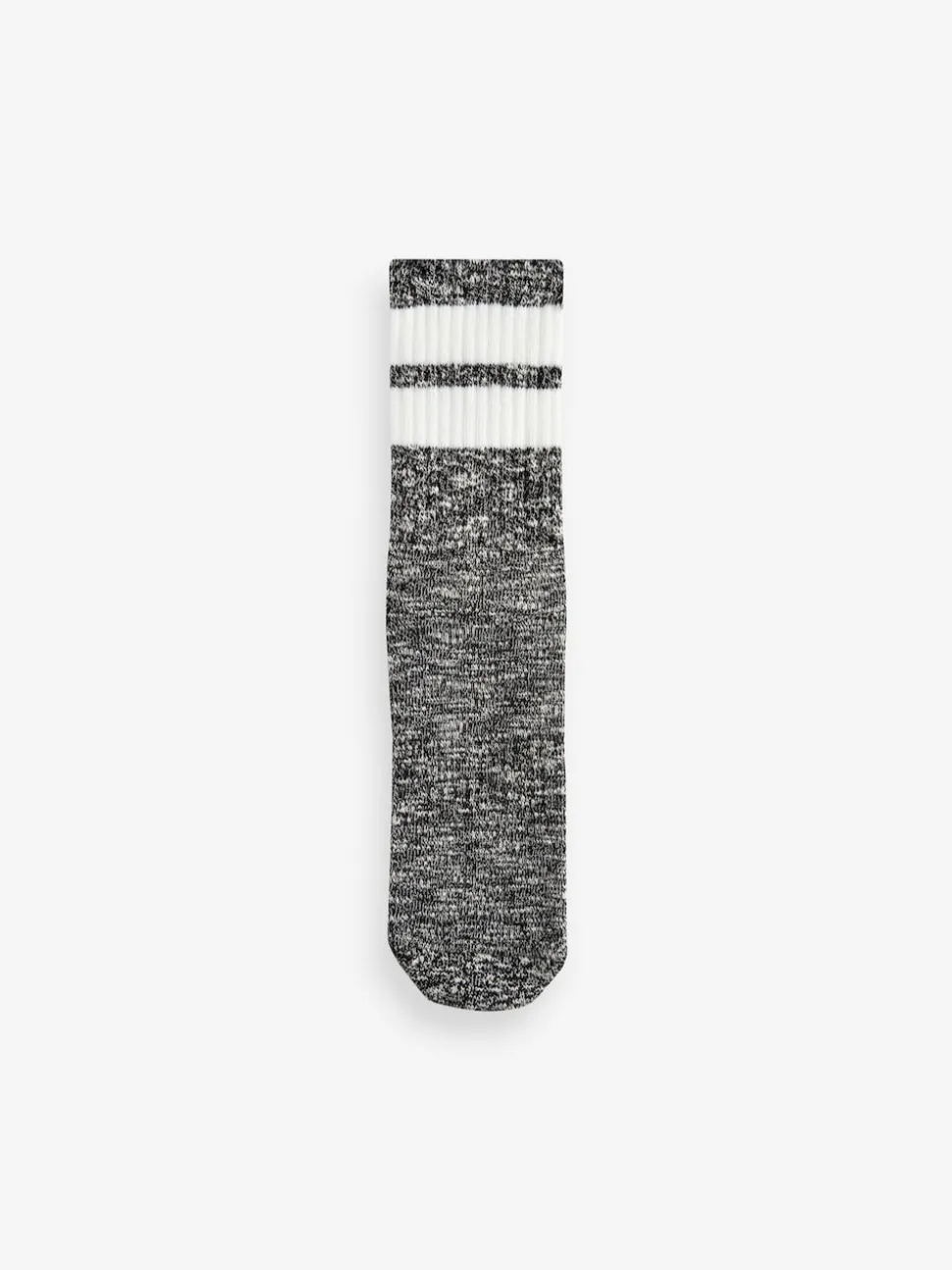 Black/Grey Stripe Cushion Sole Ribbed Sport Ankle Socks 3 Pack With Arch Support
