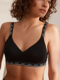 Black/Grey Ultimate Comfort Cotton Non Wired Padded Bras 2 Pack