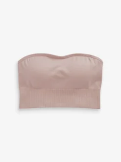 Black/Light Pink Seamless Bandeau Ultimate Comfort Bras 2 Pack