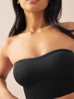 Black/Light Pink Seamless Bandeau Ultimate Comfort Bras 2 Pack