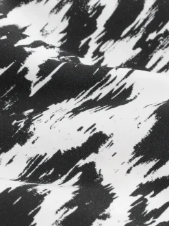 Black/Monochrome Ikat High Neck Swimsuit 2 Pack