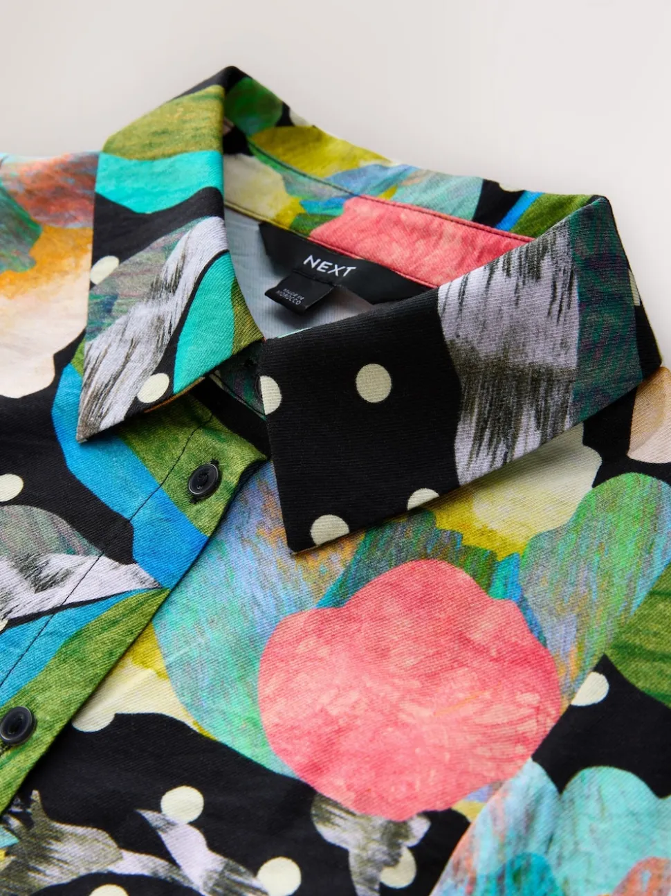 Black/Multi Floral Printed Long Sleeve Shirt Dress