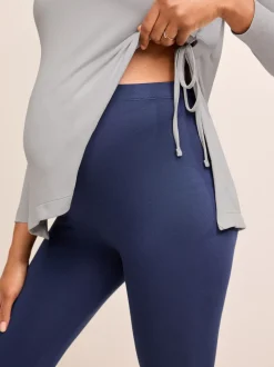 Black/Navy Blue Maternity Essential Leggings 2 Pack