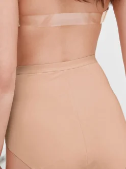 Black/Nude High Waist Lace Tummy Control Light Shaping Knickers 2 Pack