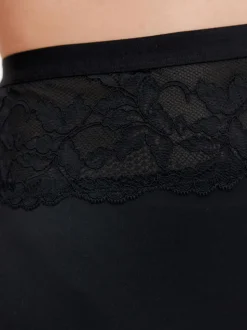 Black/Nude High Waist Lace Tummy Control Light Shaping Knickers 2 Pack