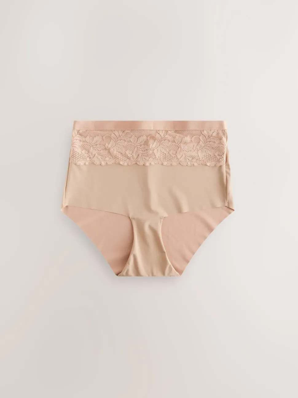 Black/Nude High Waist Lace Tummy Control Light Shaping Knickers 2 Pack