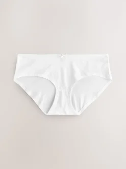 Black/Pastel Rose Nude/White Short Cotton Rich Knickers 5 Pack
