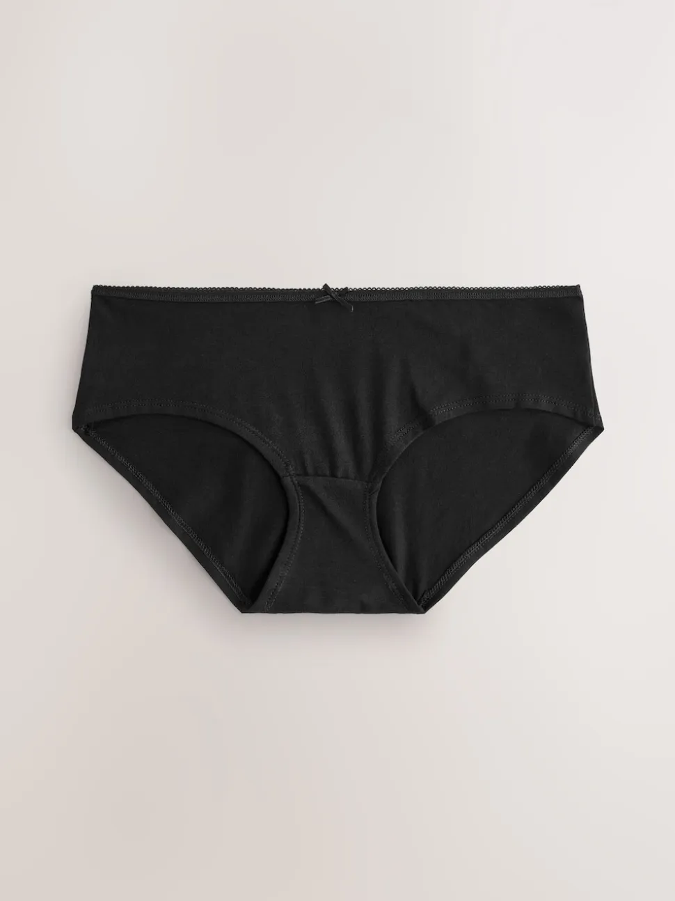 Black/Pastel Rose Nude/White Short Cotton Rich Knickers 5 Pack