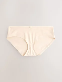 Black/Pastel Rose Nude/White Short Cotton Rich Knickers 5 Pack