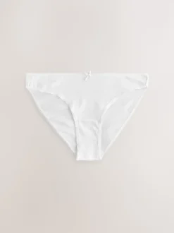 Black/Pastel Rose Nude/White High Leg Cotton Rich Knickers 5 Pack