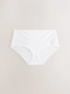 Black/Pastel Rose Nude/White Midi Cotton Rich Knickers 5 Pack