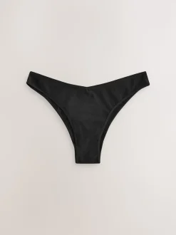 Black/Pastel Rose Nude/White Extra High Leg Cotton Rich Knickers 5 Pack