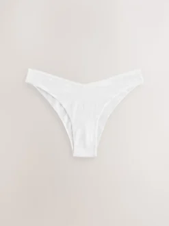 Black/Pastel Rose Nude/White Extra High Leg Cotton Rich Knickers 5 Pack