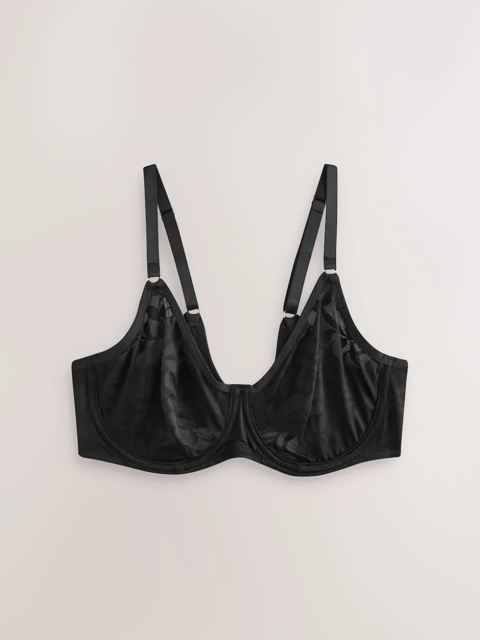Black/Pink DD-G Lace Non Pad Full Cup Bras 2 Pack