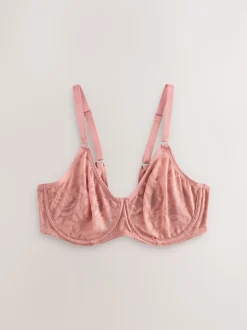 Black/Pink DD-G Lace Non Pad Full Cup Bras 2 Pack