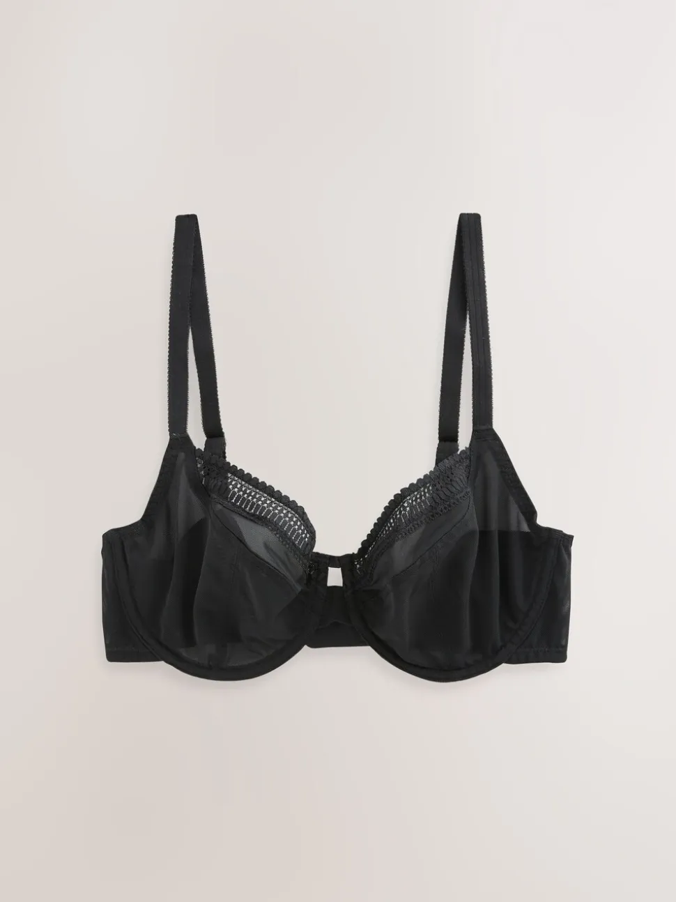 Black/Pink DD-K Mesh and Lace Trim Bras 2 Pack