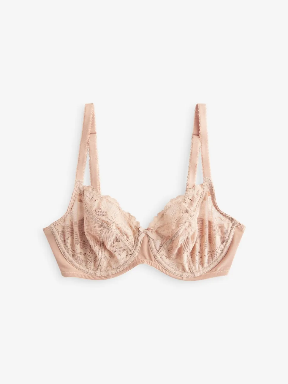 Black/Praline Nude Non Pad Balcony DD+ Lace Bras 2 Pack