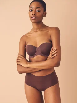 Black/Praline Nude/Chocolate Nude Midi No VPL Comfort Knickers 3 Pack