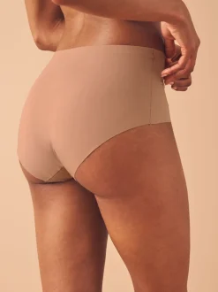 Black/Praline Nude/Chocolate Nude Midi No VPL Comfort Knickers 3 Pack