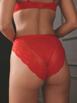 Black/Red/Cream Lace Knickers 3 Pack