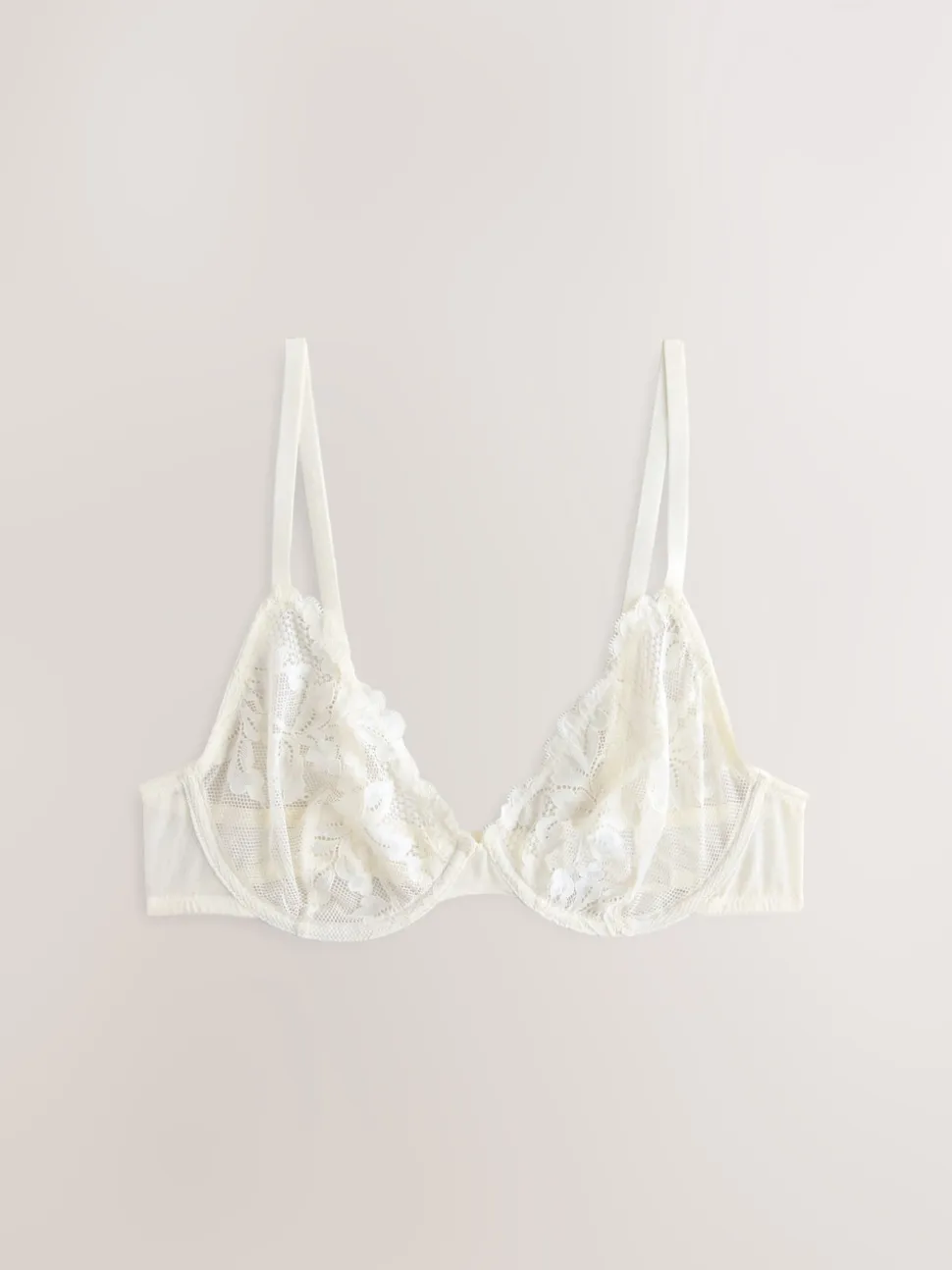 Black/Red/Cream Non Pad Full Cup Lace Bras 3 Pack