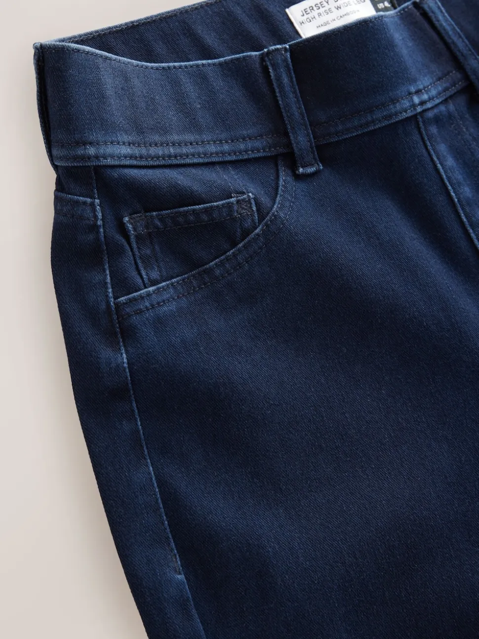 Black/Rinse Blue Jersey Denim Wide Leg Trousers 2 Pack