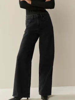 Black/Rinse Blue Wide Leg Jeans 2 Pack