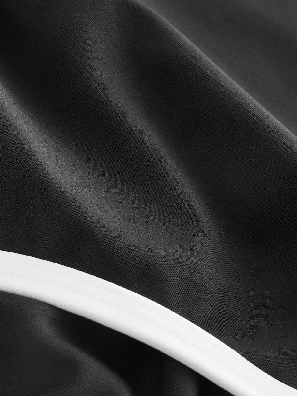 Black/White Contrast Zipped Shaping Tummy Control Swimsuit