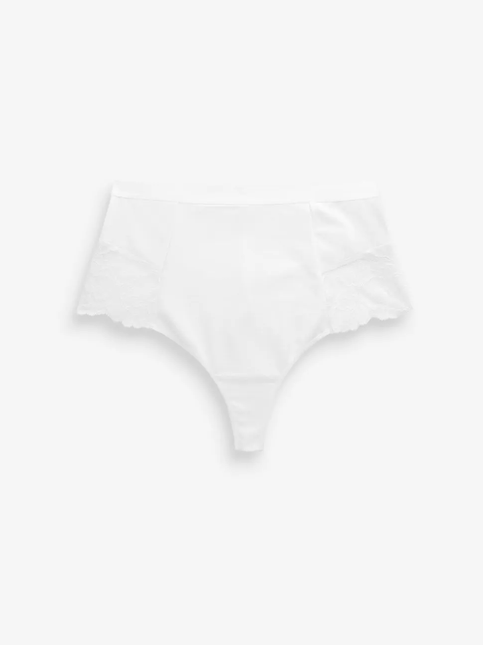 Black/White Cotton Tummy Control Shaping Thong Knickers 2 Pack