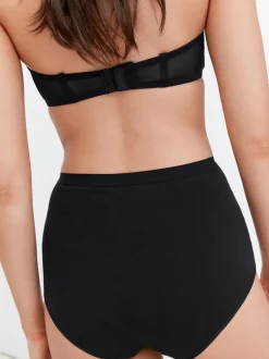 Black/White Cotton Tummy Control Shaping High Waist Knickers 2 Pack