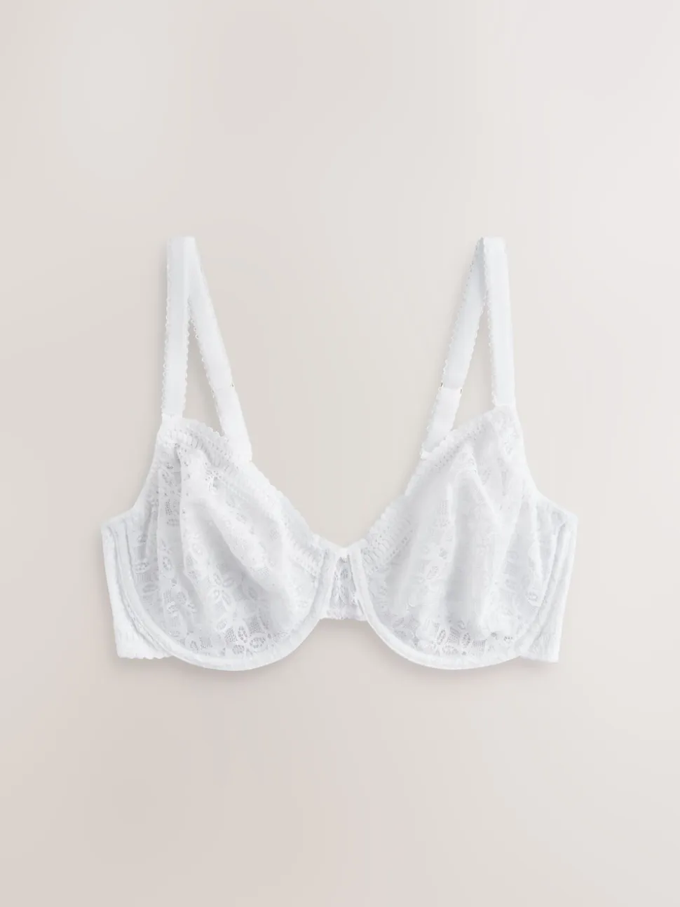 Black/White DD+ Lace Non Pad Full Cup Minimiser Bras 2 Pack